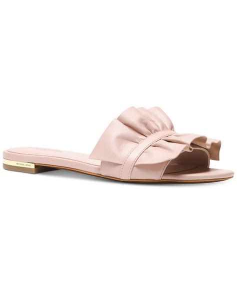 michael kors bella ruffle slide|Michael Kors Bella Slide Sandals .